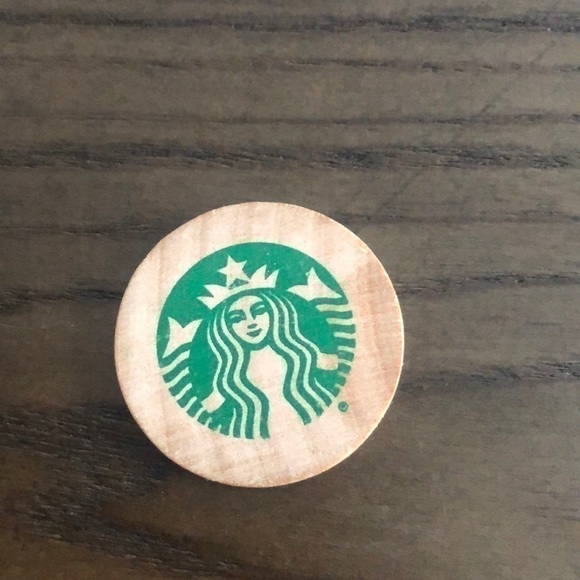 STARBUCKS WOODEN POG - Picture 1 of 2
